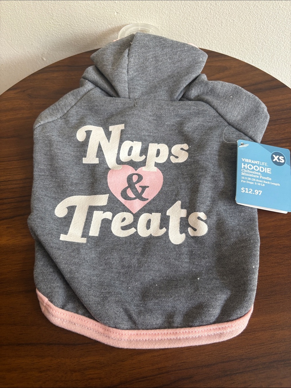 Vibrant Gray & Pink 'Naps & Treats' Kids Hoodie
